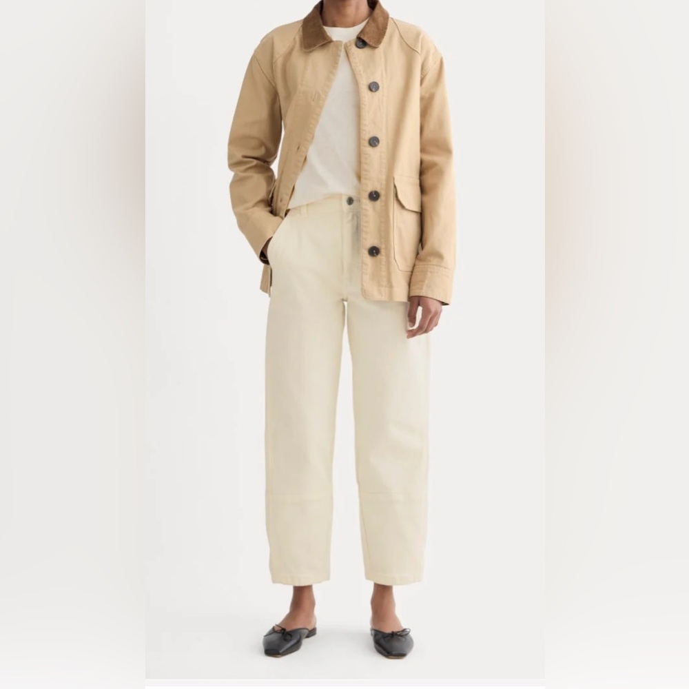 Everlane The Utility Barrel Jean in Bone